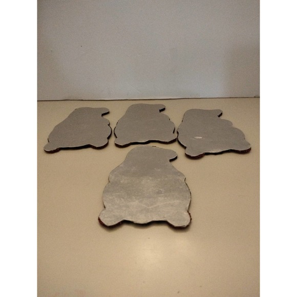 Gnome Beaded Christmas Coasters set 4 - Picture 3 of 3